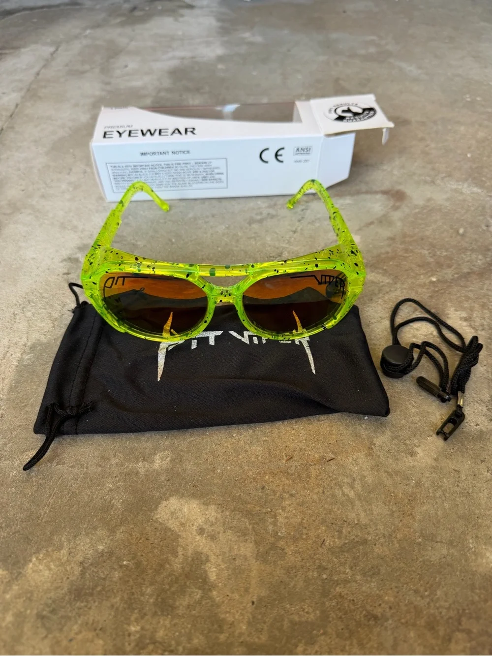 Pit Viper Exciter Sunglasses Tijuana Yellow Frame Red Lens
